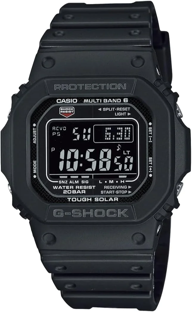 Casio Men's Digital Quartz Watch with Plastic Strap GW-M5610U-1BER, Black, GW-M5610U-1BER-AMZUK