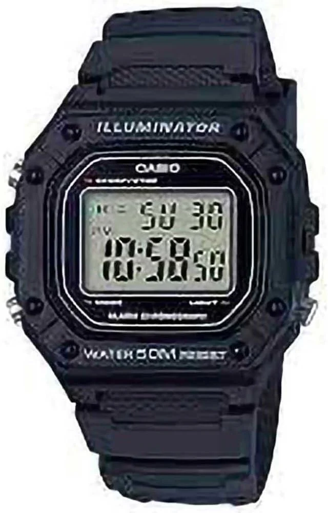 Casio Men's Watch - W-218H-1AVDF Grey Dial, Black Band