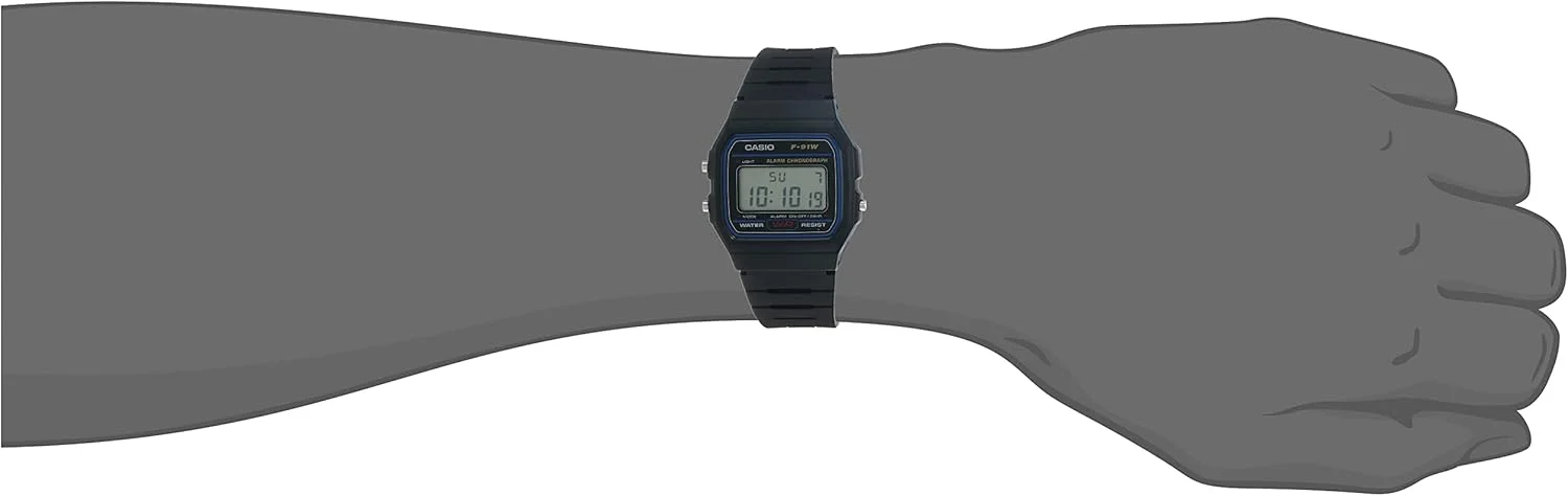 ساعت مچی دیجیتال مردانه کاسیو مدل F91W-1، کرنوگراف کلاسیک، آلارم، LCD، مشکی، F-91W-1DG ساعت مچی دیجیتال مردانه کاسیو مدل F91W-1، کرنوگراف کلاسیک، آلارم، LCD، مشکی، F-91W-1DG