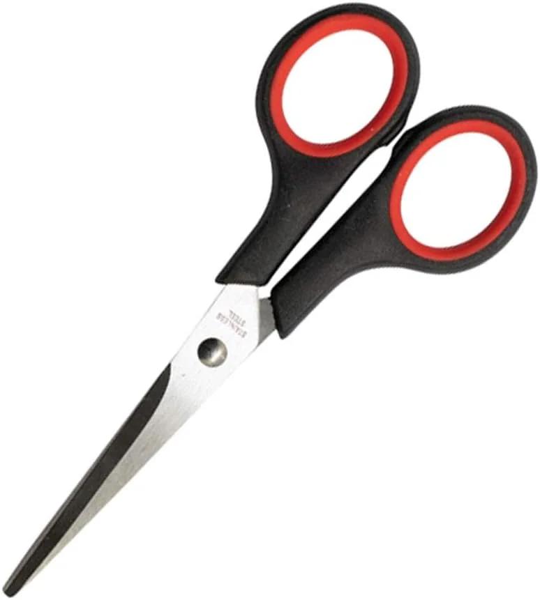 قیچی دستی استیل گلورکس 5 2001 27، طول تقریبی 13 سانتی متر، دسته نرم برای برش نخ، روبان و پارچه، چند رنگ