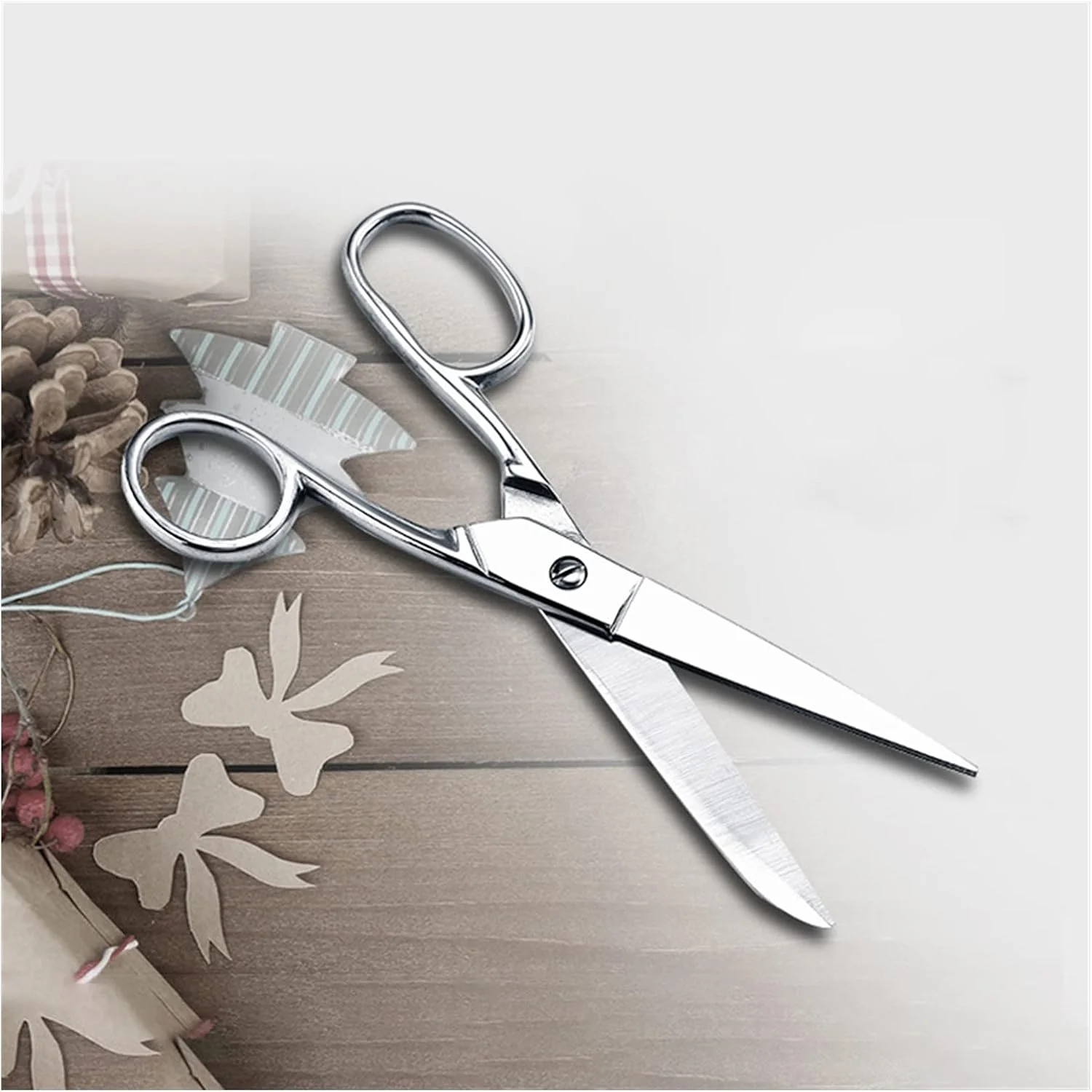 قیچی GDJbnyu، یک عدد قیچی استیل حرفه ای برای برش پارچه، کاردستی، خیاطی، گلدوزی، ابزار قیچی خیاطی (8 اینچ) قیچی GDJbnyu، یک عدد قیچی استیل حرفه ای برای برش پارچه، کاردستی، خیاطی، گلدوزی، ابزار قیچی خیاطی (8 اینچ)