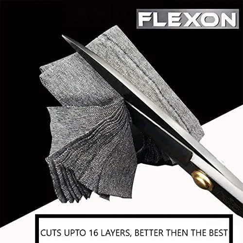 قیچی خیاطی 10 اینچی GEMSY Flexon برای برش پارچه، قیچی خیاطی فولادی کربنی ضد زنگ تیز برای خیاطی، بهترین قیچی چند منظوره برای دفتر، صنایع دستی، بانوان، برش سبزیجات قیچی خیاطی 10 اینچی GEMSY Flexon برای برش پارچه، قیچی خیاطی فولادی کربنی ضد زنگ تیز برای خیاطی، بهترین قیچی چند منظوره برای دفتر، صنایع دستی، بانوان، برش سبزیجات