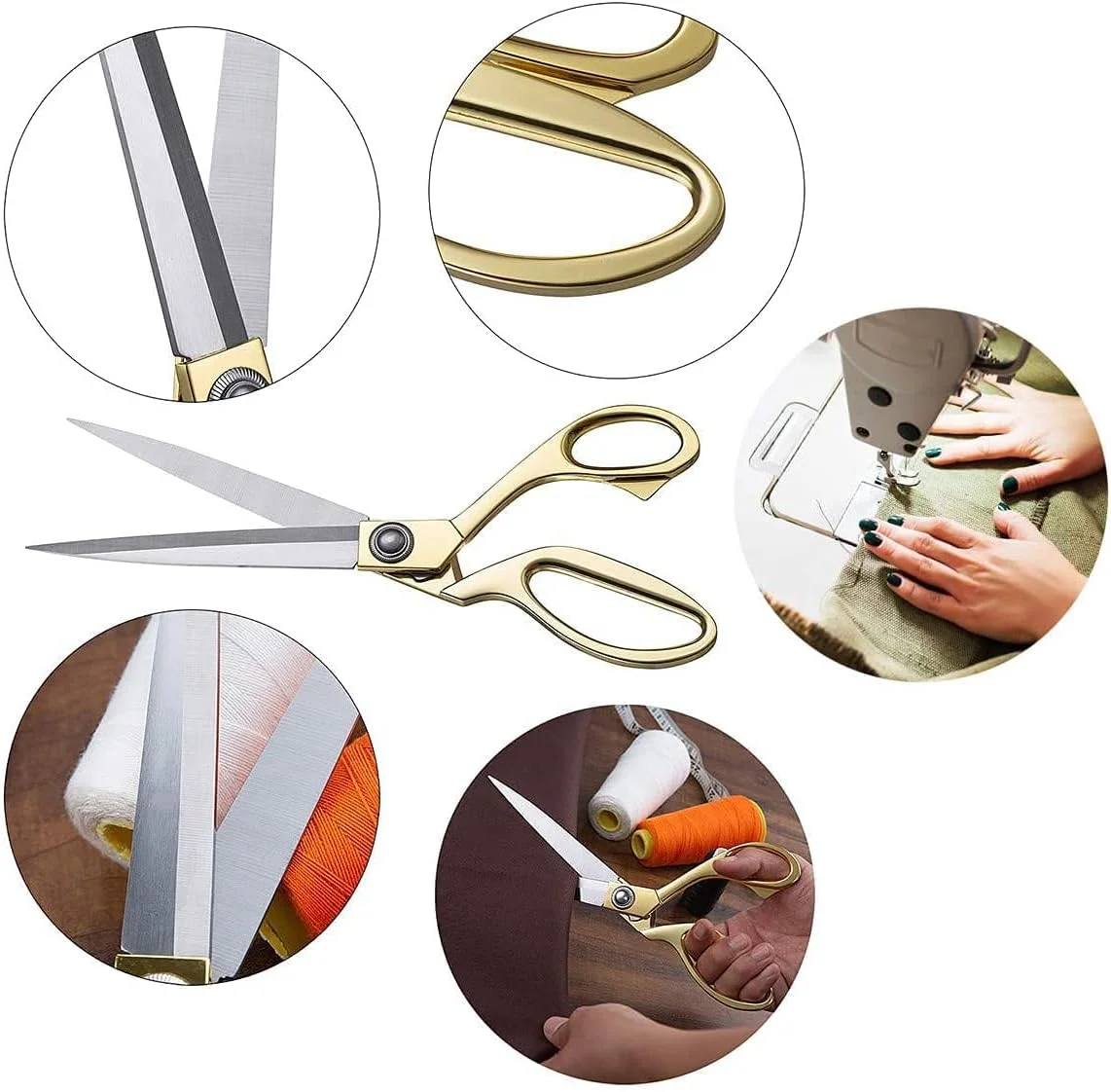 قیچی خیاطی استیل ضد زنگ Funeiko، قیچی برش پارچه، لباس و تغییرات (24 سانتی متر) قیچی خیاطی استیل ضد زنگ Funeiko، قیچی برش پارچه، لباس و تغییرات (24 سانتی متر)