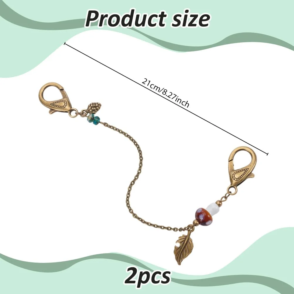 FREEBLOSS 2 عدد زنجیر قیچی قارچ لوازم جانبی دست ساز برای لحاف دوزی، گلدوزی دست ساز، لوازم جانبی جنگلی برای قیچی گلدوزی، هدیه خاص برای لحاف دوزها مادربزرگ FREEBLOSS 2 عدد زنجیر قیچی قارچ لوازم جانبی دست ساز برای لحاف دوزی، گلدوزی دست ساز، لوازم جانبی جنگلی برای قیچی گلدوزی، هدیه خاص برای لحاف دوزها مادربزرگ