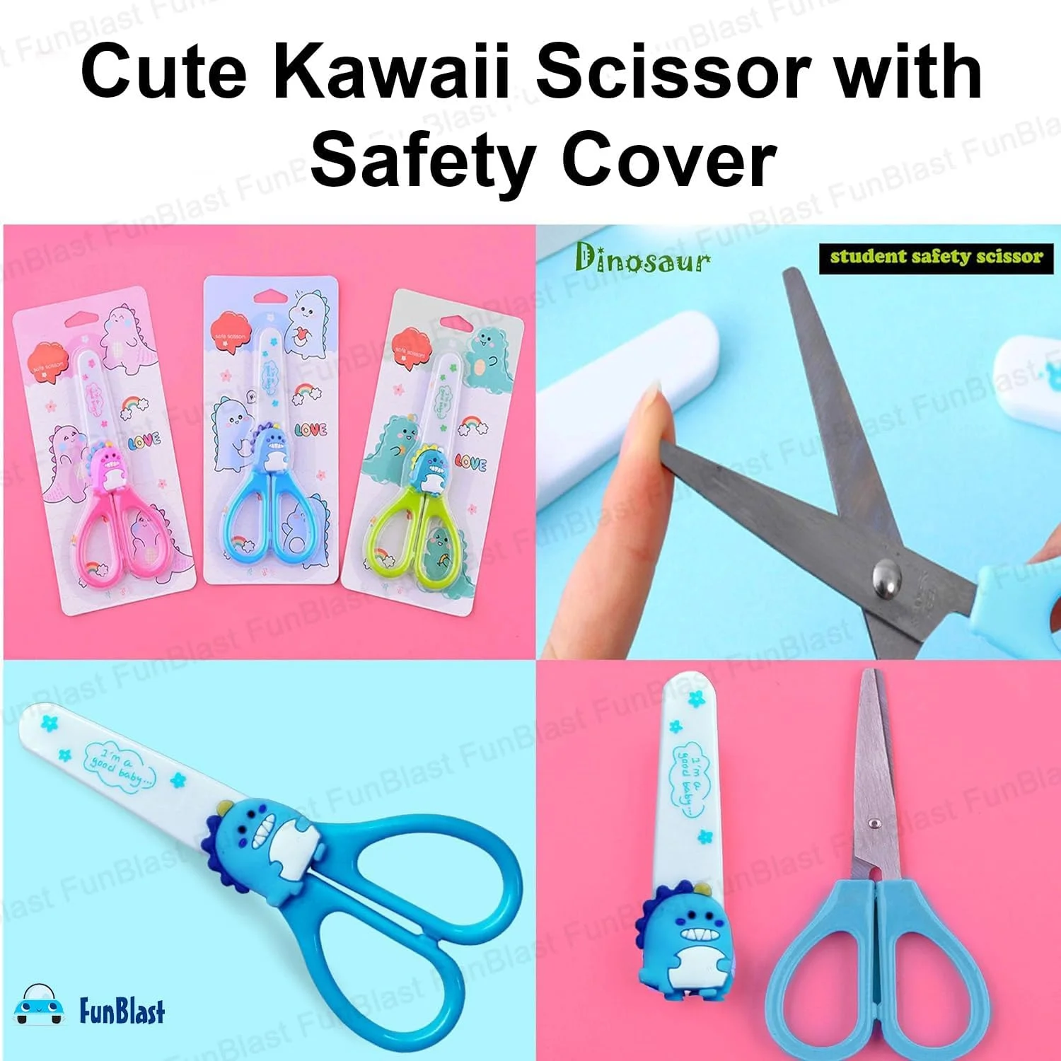 قیچی کاردستی استیل طرح دایناسور فان بلاست - قیچی کاوائی بامزه با روکش ایمنی، قیچی برش کاغذ برای کارهای هنری و کاردستی، قیچی کاردستی، ایده آل برای اسکرپ بوک، برش کاغذ، DIY (آبی) قیچی کاردستی استیل طرح دایناسور فان بلاست - قیچی کاوائی بامزه با روکش ایمنی، قیچی برش کاغذ برای کارهای هنری و کاردستی، قیچی کاردستی، ایده آل برای اسکرپ بوک، برش کاغذ، DIY (آبی)