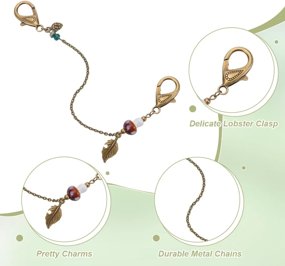 FREEBLOSS 2 عدد زنجیر قیچی قارچ لوازم جانبی دست ساز برای لحاف دوزی، گلدوزی دست ساز، لوازم جانبی جنگلی برای قیچی گلدوزی، هدیه خاص برای لحاف دوزها مادربزرگ FREEBLOSS 2 عدد زنجیر قیچی قارچ لوازم جانبی دست ساز برای لحاف دوزی، گلدوزی دست ساز، لوازم جانبی جنگلی برای قیچی گلدوزی، هدیه خاص برای لحاف دوزها مادربزرگ