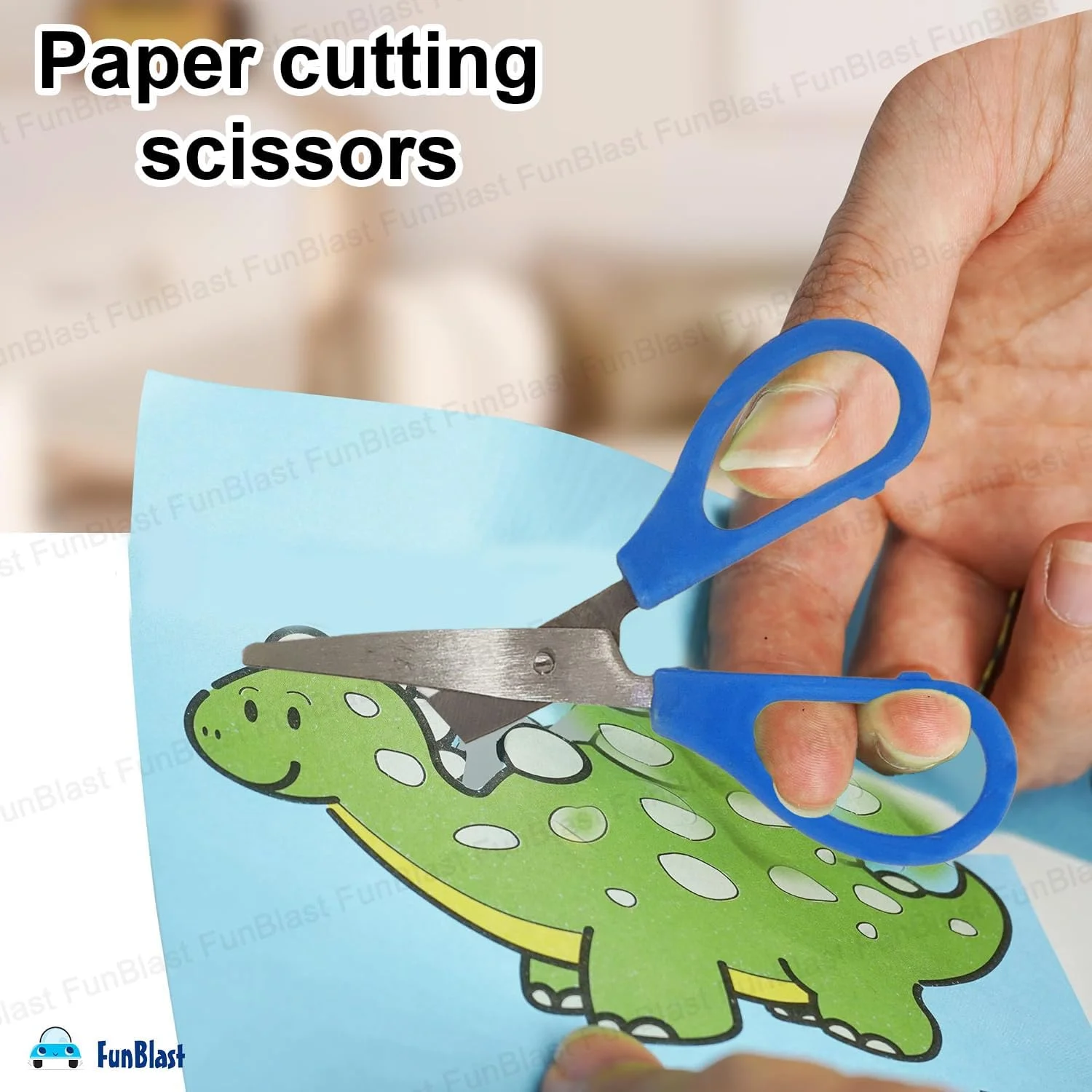 قیچی کاردستی استیل طرح دایناسور فان بلاست - قیچی کاوائی بامزه با روکش ایمنی، قیچی برش کاغذ برای کارهای هنری و کاردستی، قیچی کاردستی، ایده آل برای اسکرپ بوک، برش کاغذ، DIY (آبی) قیچی کاردستی استیل طرح دایناسور فان بلاست - قیچی کاوائی بامزه با روکش ایمنی، قیچی برش کاغذ برای کارهای هنری و کاردستی، قیچی کاردستی، ایده آل برای اسکرپ بوک، برش کاغذ، DIY (آبی)
