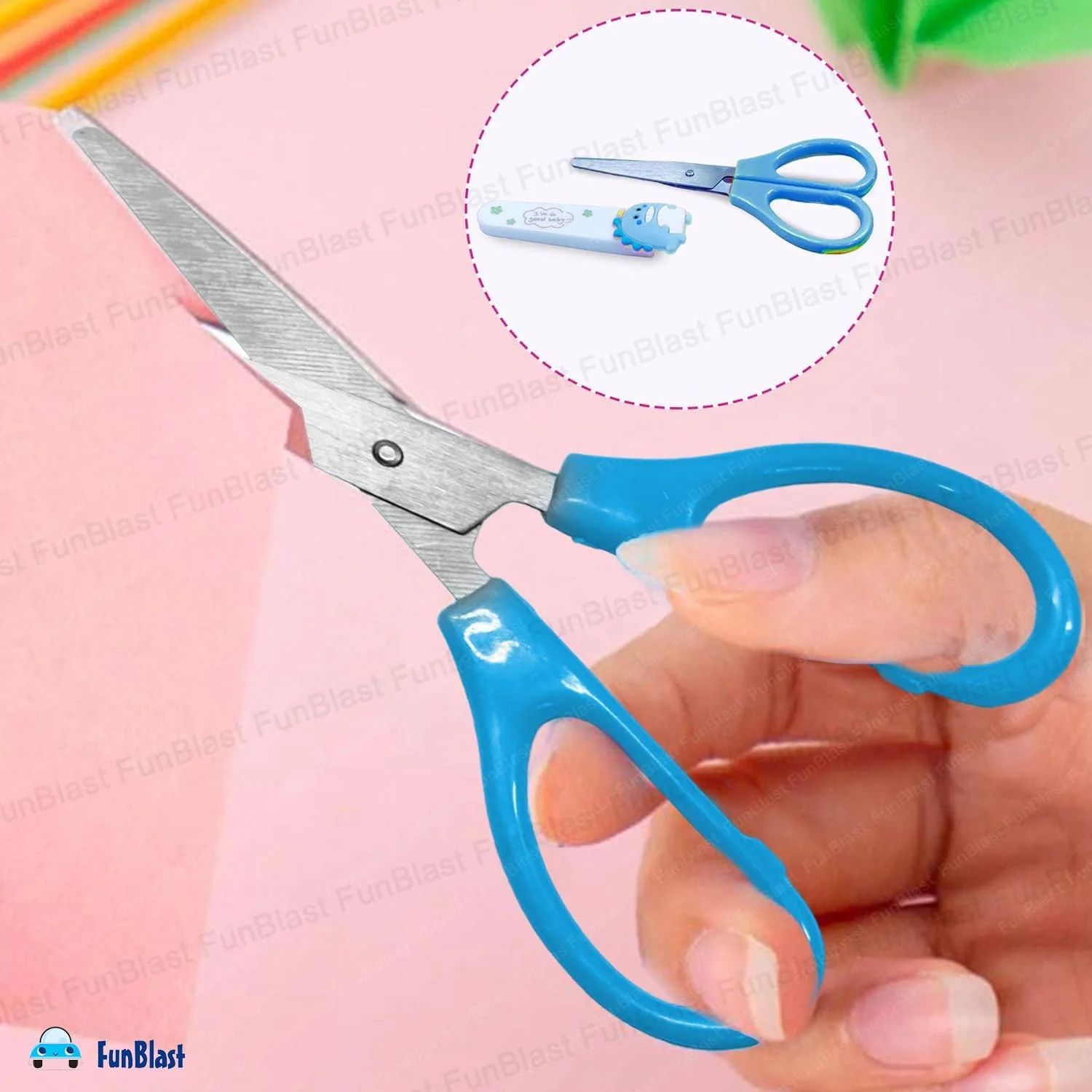 قیچی کاردستی استیل طرح دایناسور فان بلاست - قیچی کاوائی بامزه با روکش ایمنی، قیچی برش کاغذ برای کارهای هنری و کاردستی، قیچی کاردستی، ایده آل برای اسکرپ بوک، برش کاغذ، DIY (آبی) قیچی کاردستی استیل طرح دایناسور فان بلاست - قیچی کاوائی بامزه با روکش ایمنی، قیچی برش کاغذ برای کارهای هنری و کاردستی، قیچی کاردستی، ایده آل برای اسکرپ بوک، برش کاغذ، DIY (آبی)