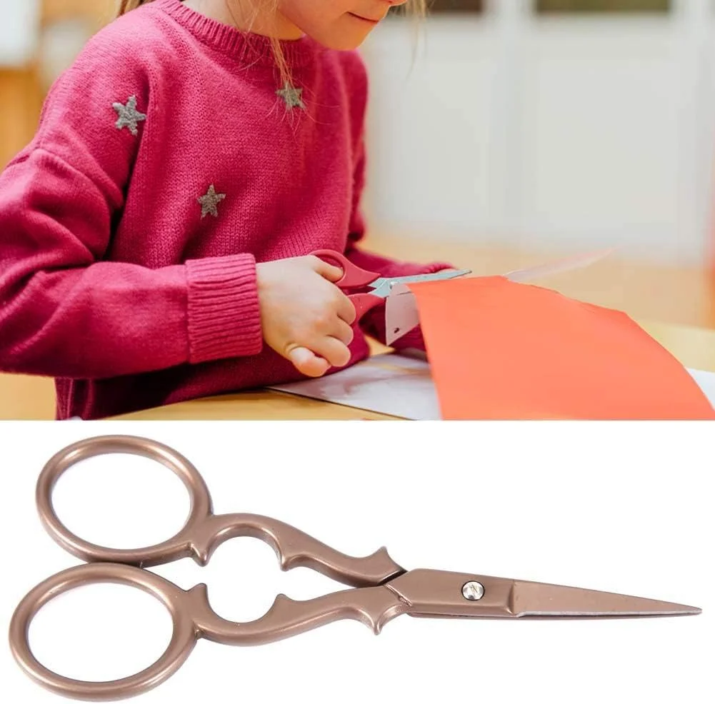 قیچی گلدوزی طرح کدو تنبل، قیچی خیاطی استیل ضد زنگ برای کارهای هنری، برش نخ و کاردستی قیچی گلدوزی طرح کدو تنبل، قیچی خیاطی استیل ضد زنگ برای کارهای هنری، برش نخ و کاردستی