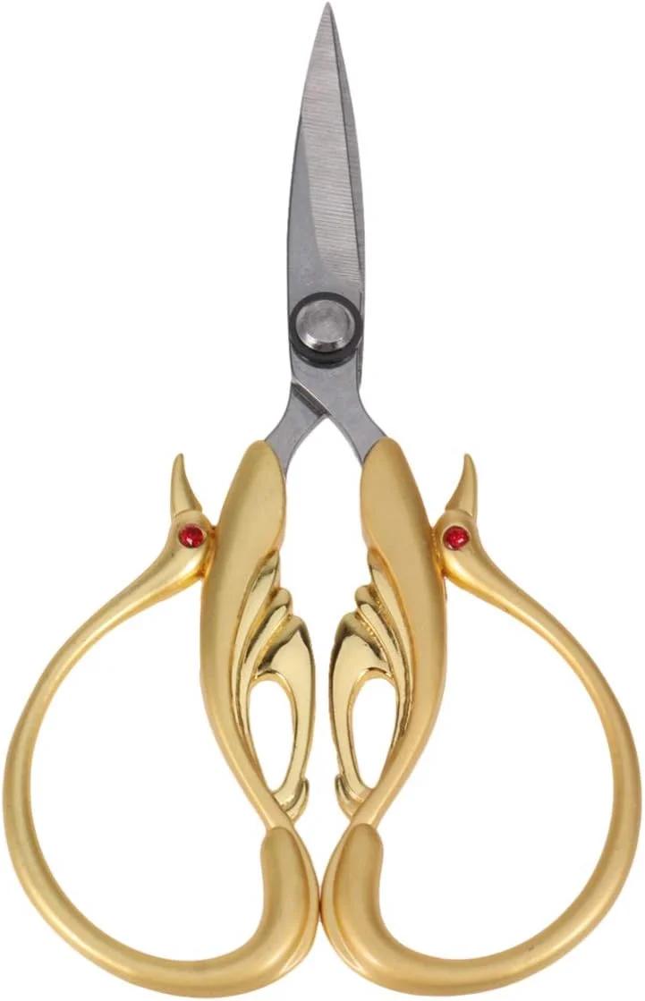 قیچی گلدوزی ژوگی، قیچی استیل ضد زنگ، قیچی قو با طرح قدیمی، چند منظوره برای خیاطی، کاردستی، آثار هنری، کاغذ و استفاده روزمره