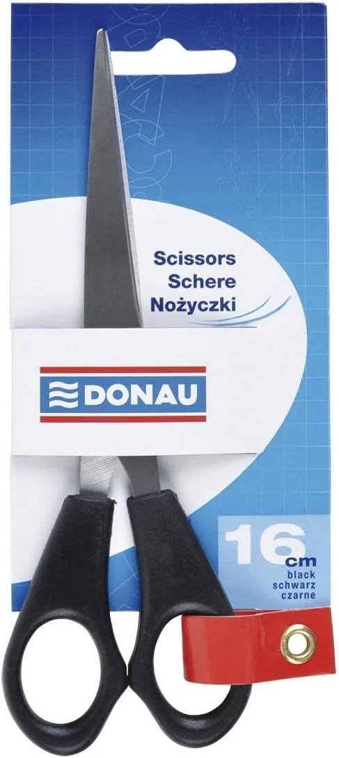 قیچی اداری کلاسیک DONAU، 16 سانتی متر، مشکی / لوازم جانبی اداری کوچک / نوع-کلاسیک / جنس-فولاد / پلاستیک / رنگ-مشکی / سایز-16 سانتی متر