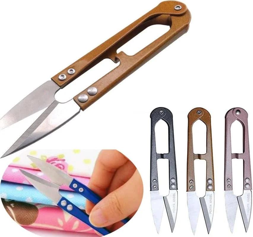 بسته دو عددی قیچی خیاطی صنایع دستی DIY، قیچی خیاطی نخ فولاد کربنی، نخ، قیچی گلدوزی، قیچی دستی برای پروژه های هنری، برش نخ (بسته دو عددی، قیچی خیاطی)