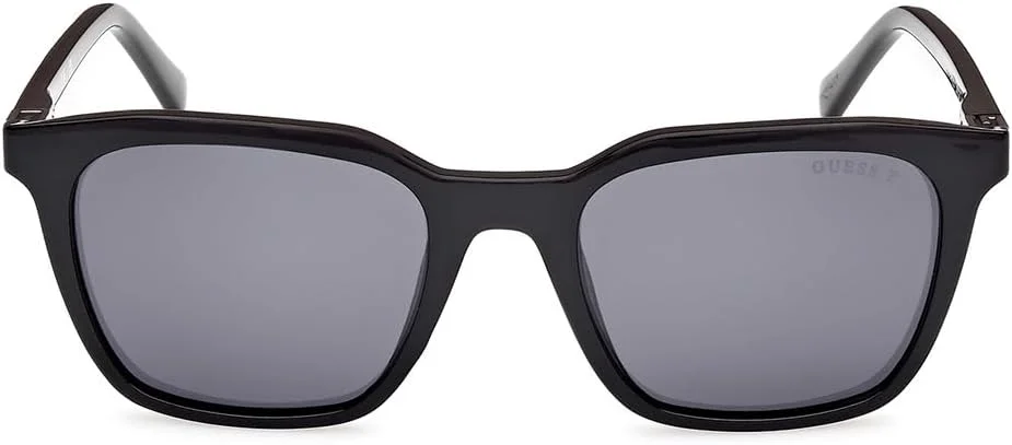 عینک آفتابی پلاریزه مردانه GUESS GU0017001D53 با فریم مربعی مشکی از جنس پلاستیک عینک آفتابی پلاریزه مردانه GUESS GU0017001D53 با فریم مربعی مشکی از جنس پلاستیک