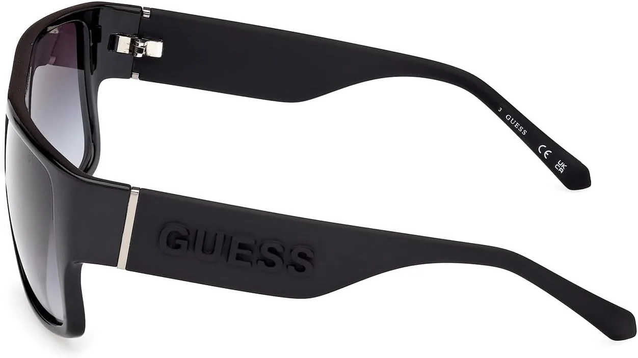 عینک آفتابی مردانه مستطیلی مشکی GUESS GU0016501B59 با فریم کامل و محافظت UV عینک آفتابی مردانه مستطیلی مشکی GUESS GU0016501B59 با فریم کامل و محافظت UV