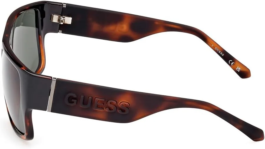 عینک آفتابی مردانه مستطیلی قهوه ای GUESS GU0016552N59 با فریم کامل و محافظت UV