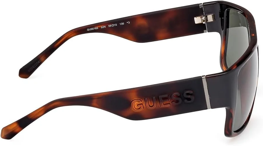 عینک آفتابی مردانه مستطیلی قهوه ای GUESS GU0016552N59 با فریم کامل و محافظت UV