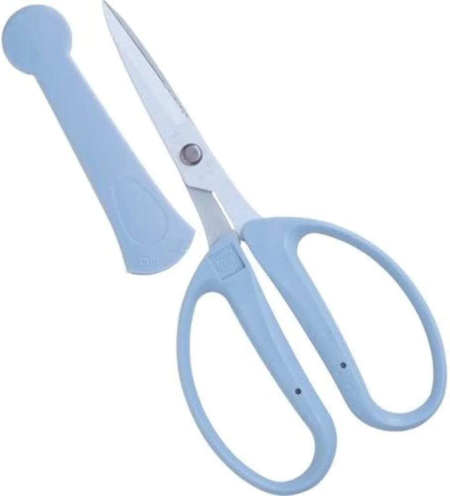 قیچی آرایشی چیکاماسا مدل Chika masa با روکش فلورین آبی CRI-360SFB (وارداتی از ژاپن)