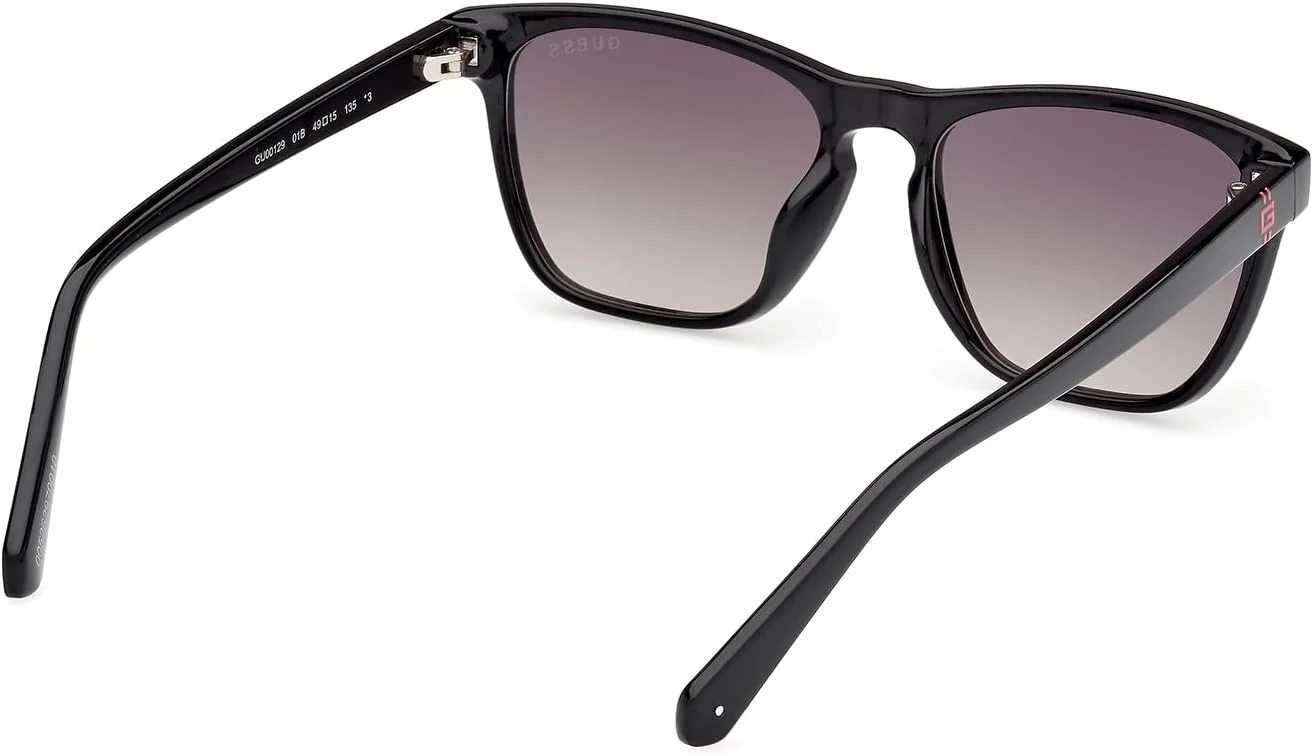 عینک آفتابی پسرانه GUESS مدل NORMAL SQUARE با فریم کامل، مشکی، سایز 49