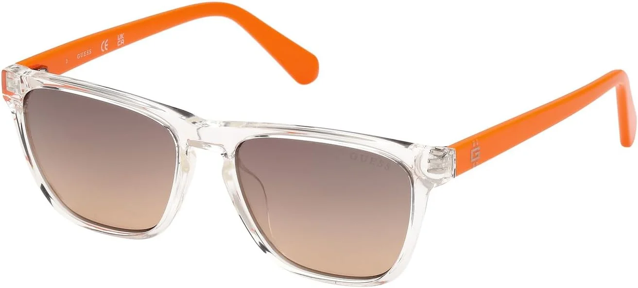 عینک آفتابی پسرانه مربعی شفاف GUESS، شفاف، 49