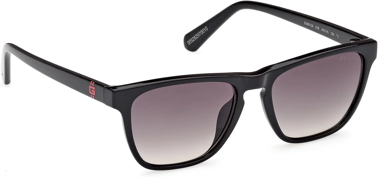 عینک آفتابی پسرانه GUESS مدل NORMAL SQUARE با فریم کامل، مشکی، سایز 49