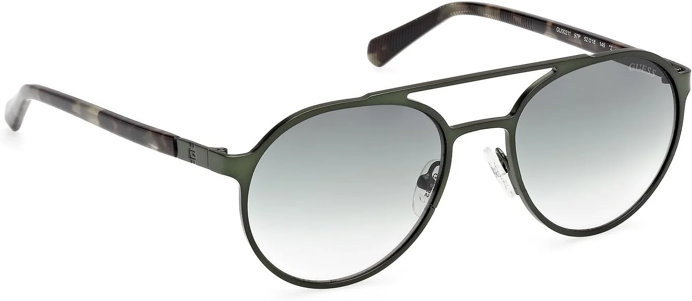 عینک آفتابی مردانه GUESS مدل NORMAL ROUND با فریم کامل، سبز، سایز 52 عینک آفتابی مردانه GUESS مدل NORMAL ROUND با فریم کامل، سبز، سایز 52