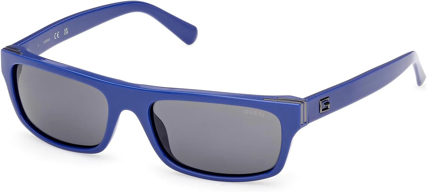 عینک آفتابی مردانه گس GU00276 90A آبی براق 57/18/145