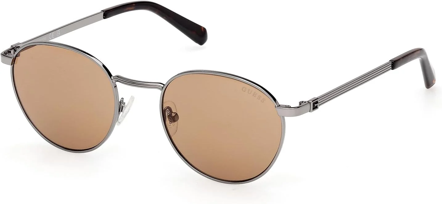 عینک آفتابی مردانه گس GU00272 08E فلزی براق خاکستری تفنگی 51/20/145