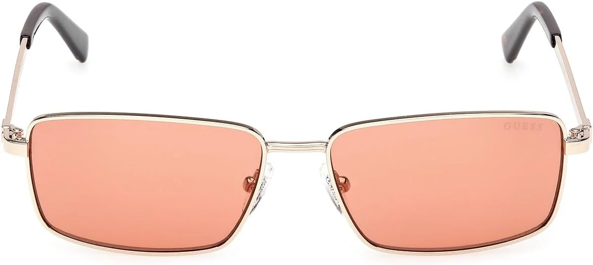 عینک آفتابی مردانه گس GU00273 طلایی کم رنگ براق 56/15/145