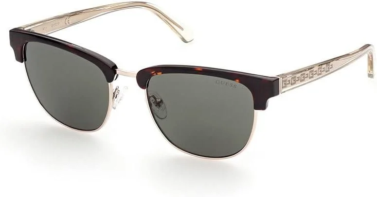 عینک آفتابی مردانه GUESS مدل Browline GU0003752N53، قهوه ای، 53-19-145