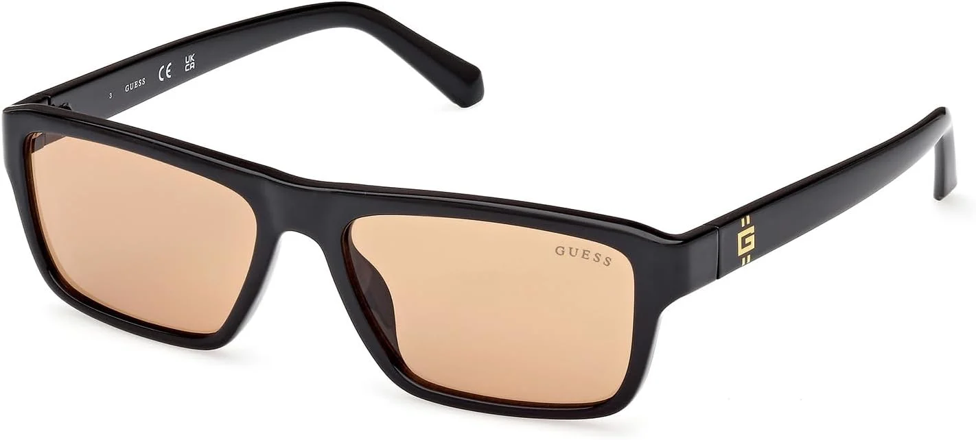 عینک آفتابی مردانه مستطیلی تمام فریم GUESS با محافظت UV مدل GU0008501E55