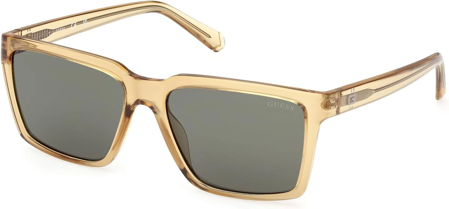 عینک آفتابی مردانه GUESS مدل GU0008441N58، فریم کامل مربعی و محافظت در برابر اشعه UV