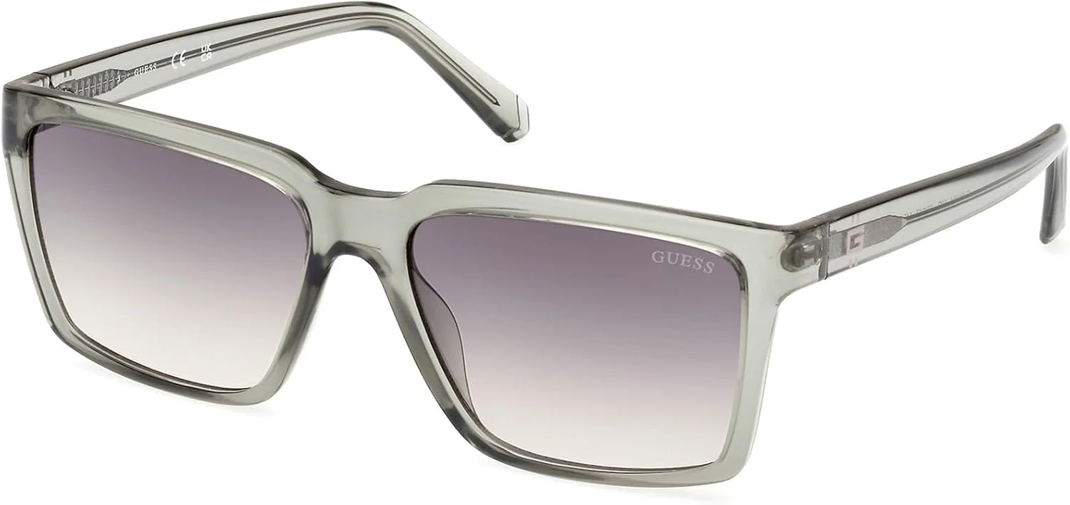 عینک آفتابی مردانه GUESS مدل GU0008493P58، فریم کامل مربعی، محافظت در برابر اشعه UV، سایز 58