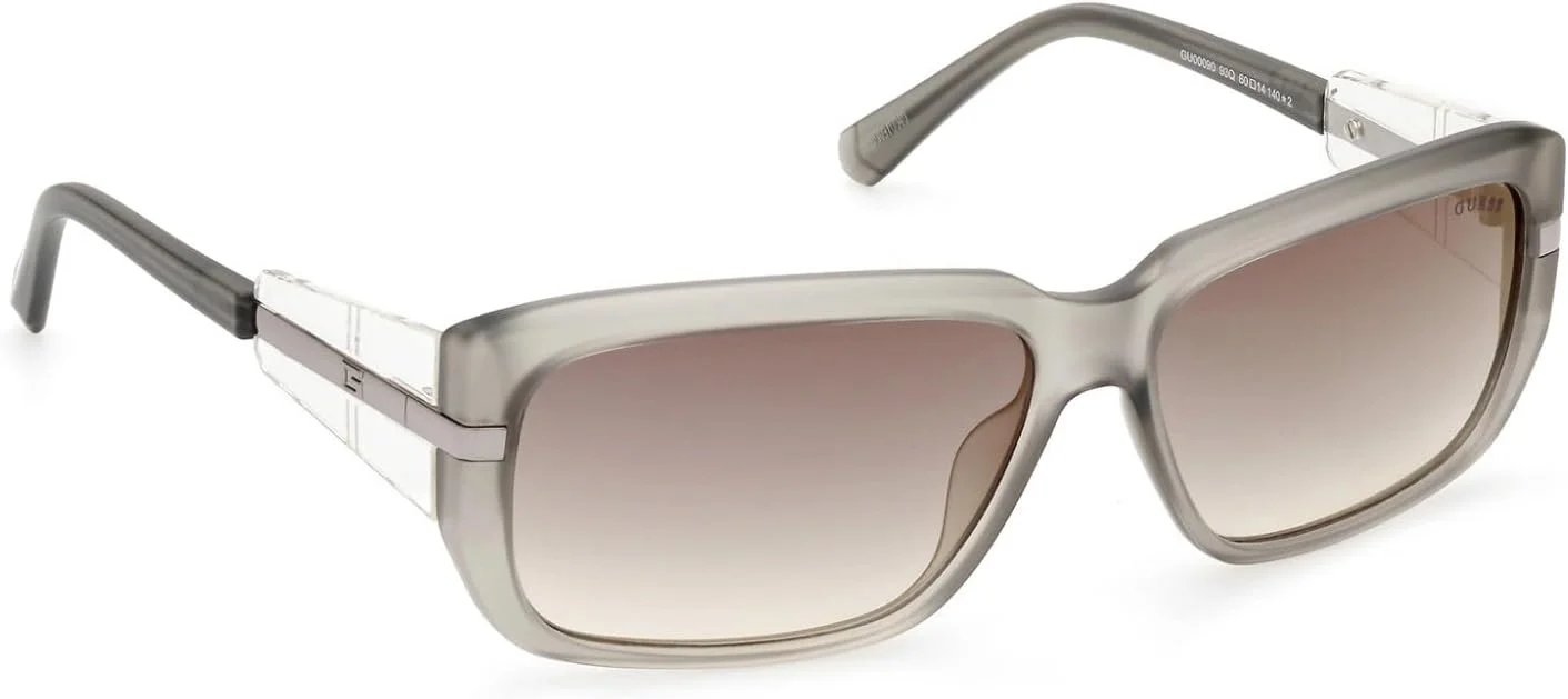 عینک آفتابی مردانه مستطیلی تمام فریم GUESS مدل GU0009093Q60 با محافظت UV، سایز 60 عینک آفتابی مردانه مستطیلی تمام فریم GUESS مدل GU0009093Q60 با محافظت UV، سایز 60