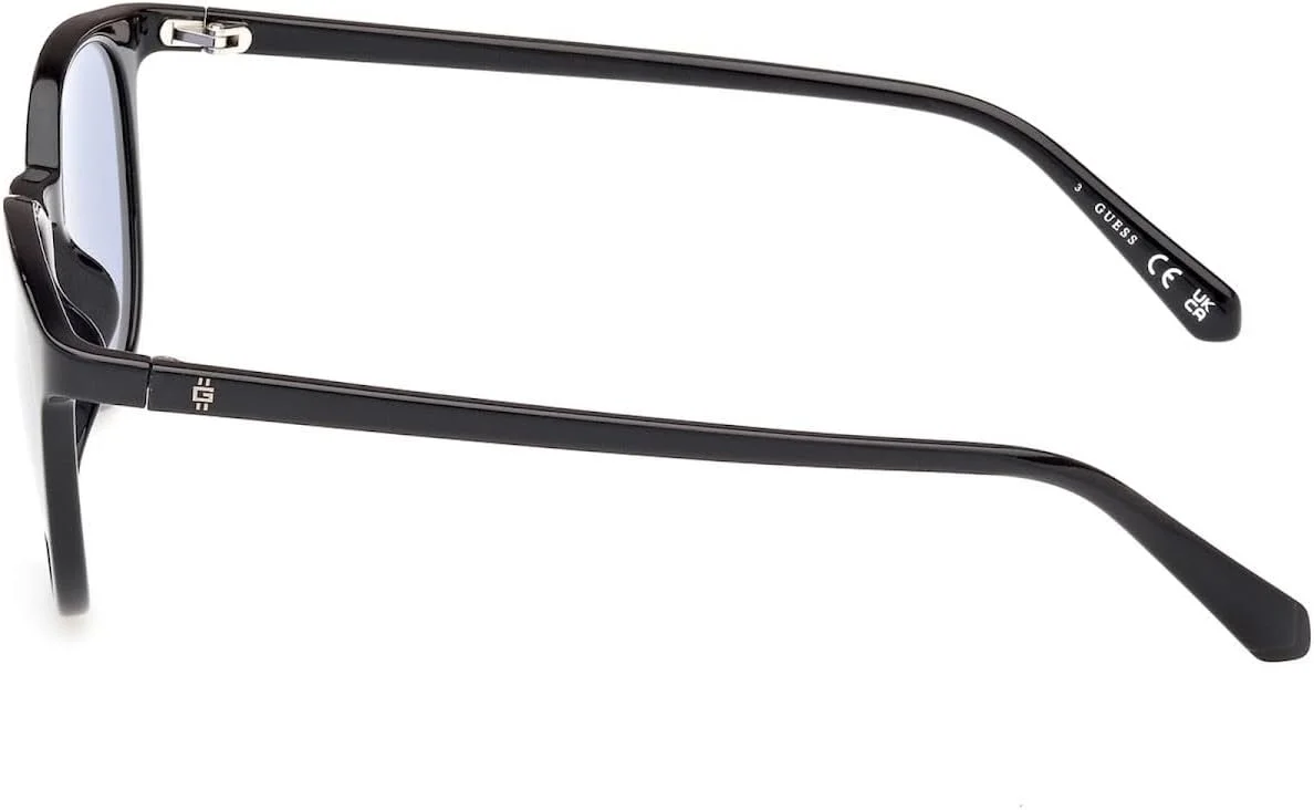 عینک آفتابی مردانه GUESS GU0011801V51، مشکی براق، 51 میلی متر، محافظت در برابر اشعه UV