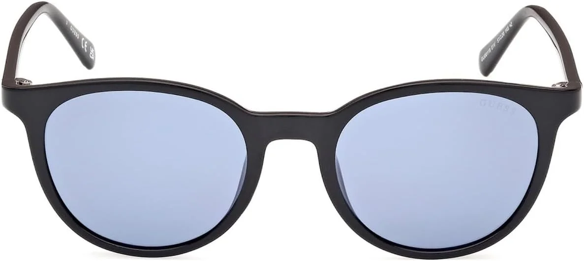 عینک آفتابی مردانه GUESS GU0011801V51، مشکی براق، 51 میلی متر، محافظت در برابر اشعه UV