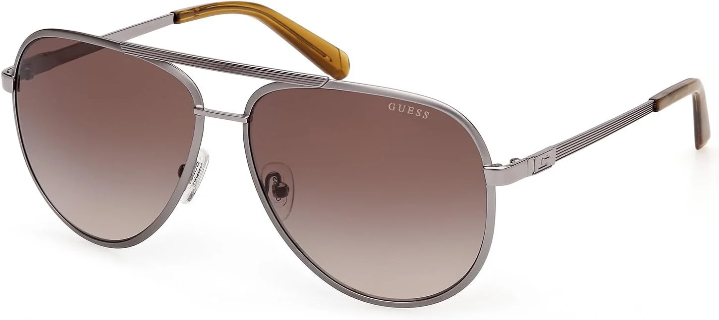 عینک آفتابی خلبانی فلزی راه راه GUESS