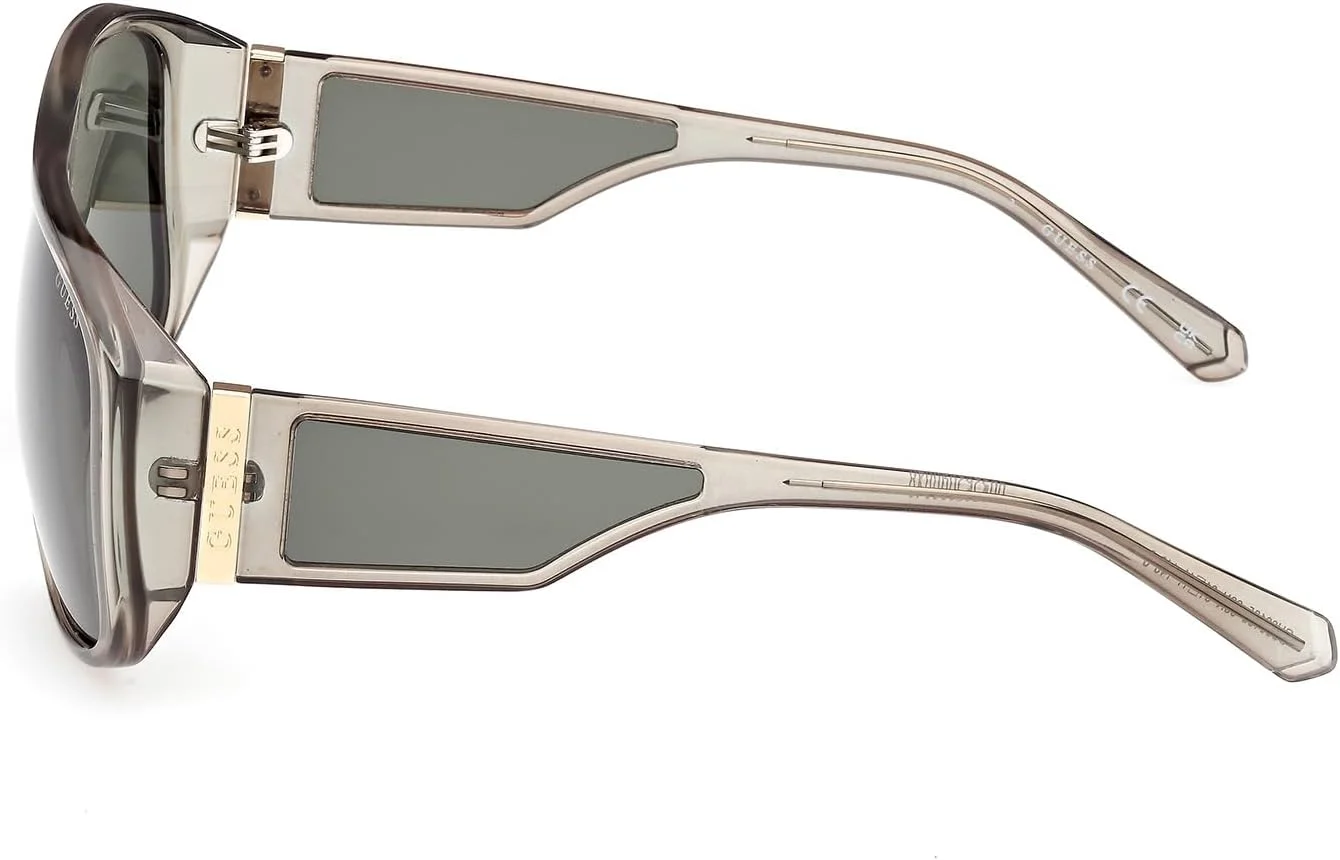 عینک آفتابی مردانه GUESS مدل NORMAL SHIELD با فریم کامل، سبز، سایز 61