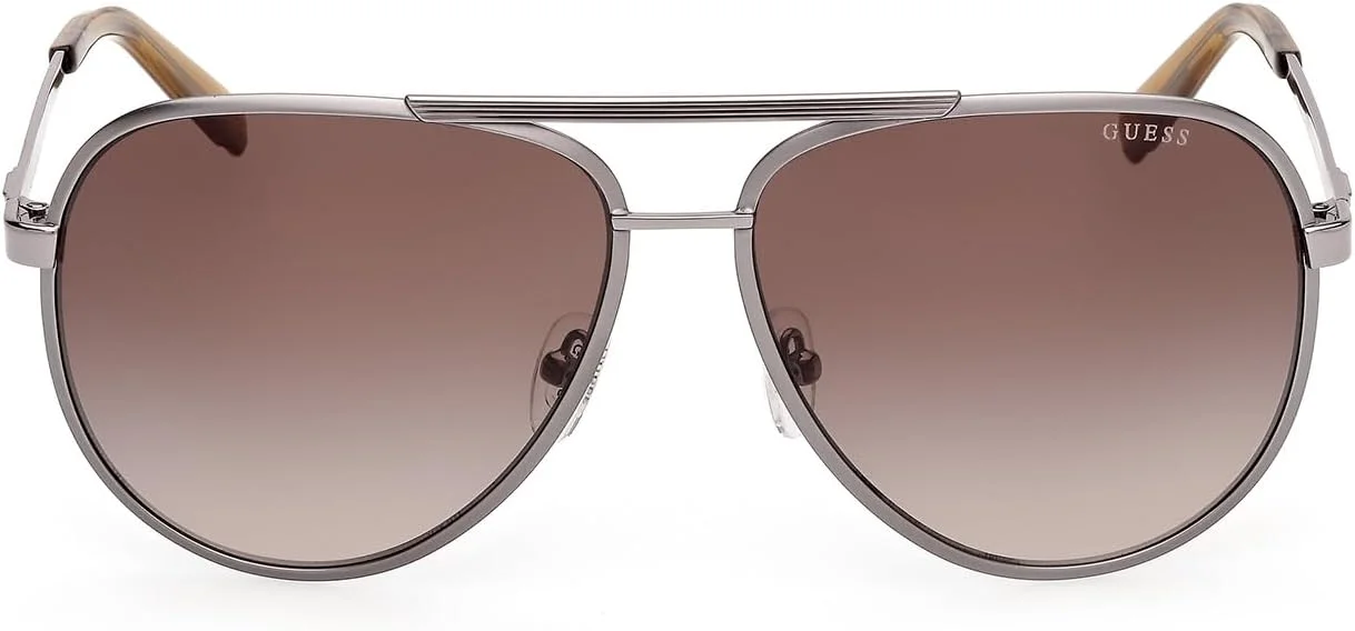 عینک آفتابی خلبانی فلزی راه راه GUESS عینک آفتابی خلبانی فلزی راه راه GUESS