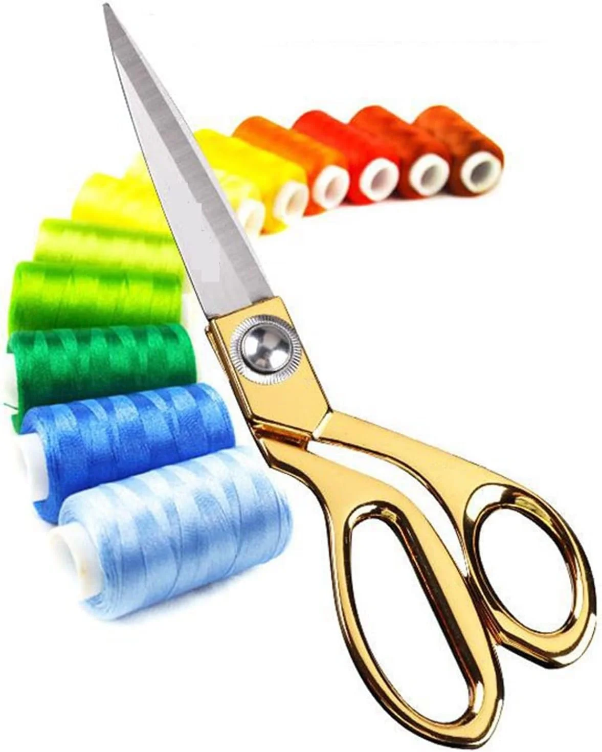 قیچی خیاطی حرفه ای CENMOO، قیچی برش پارچه، نخ و سوزن، جنس استیل ضد زنگ، بدون آسیب به دست قیچی خیاطی حرفه ای CENMOO، قیچی برش پارچه، نخ و سوزن، جنس استیل ضد زنگ، بدون آسیب به دست