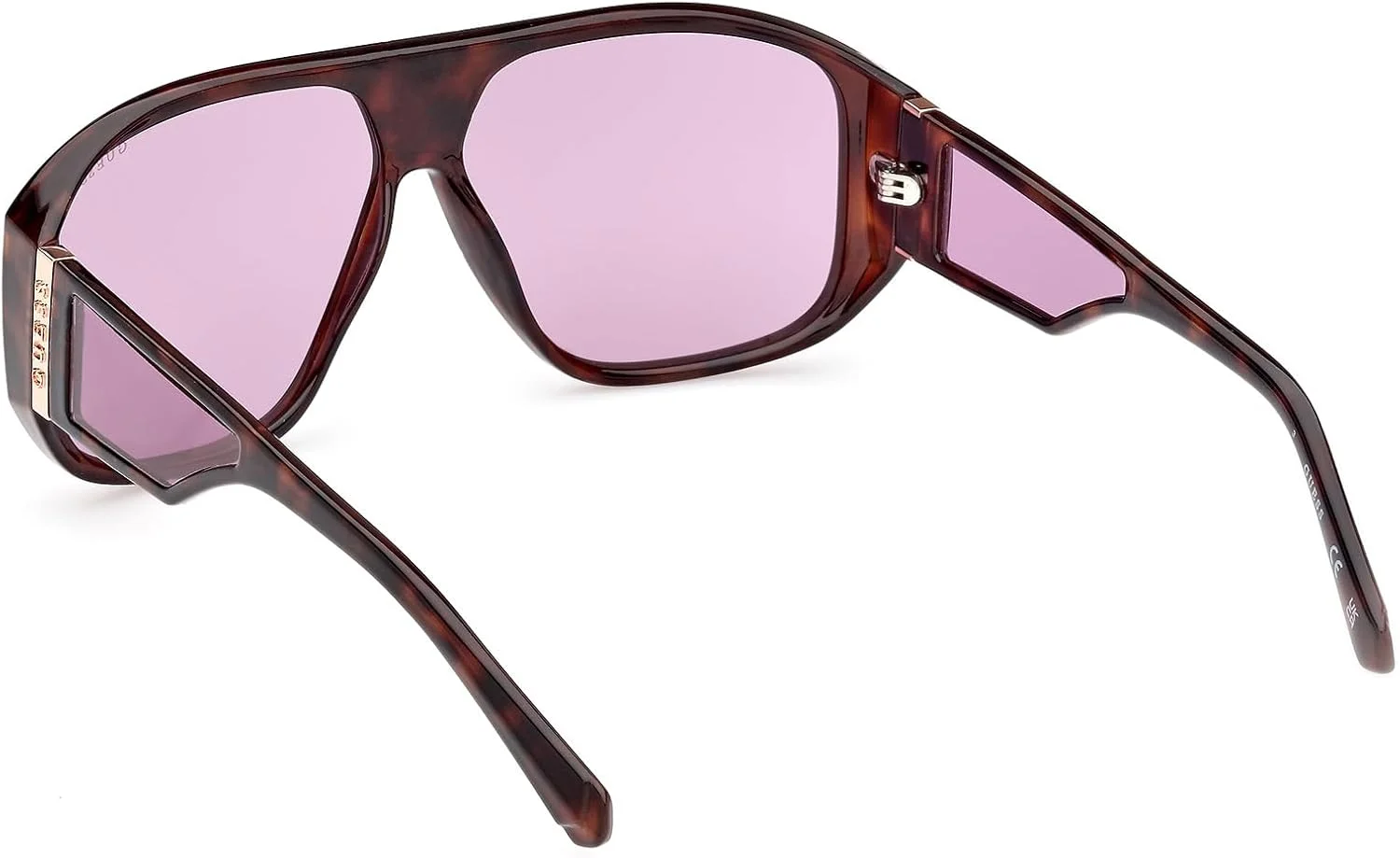 عینک آفتابی مردانه GUESS مدل NORMAL SHIELD با فریم کامل، قهوه ای، 61