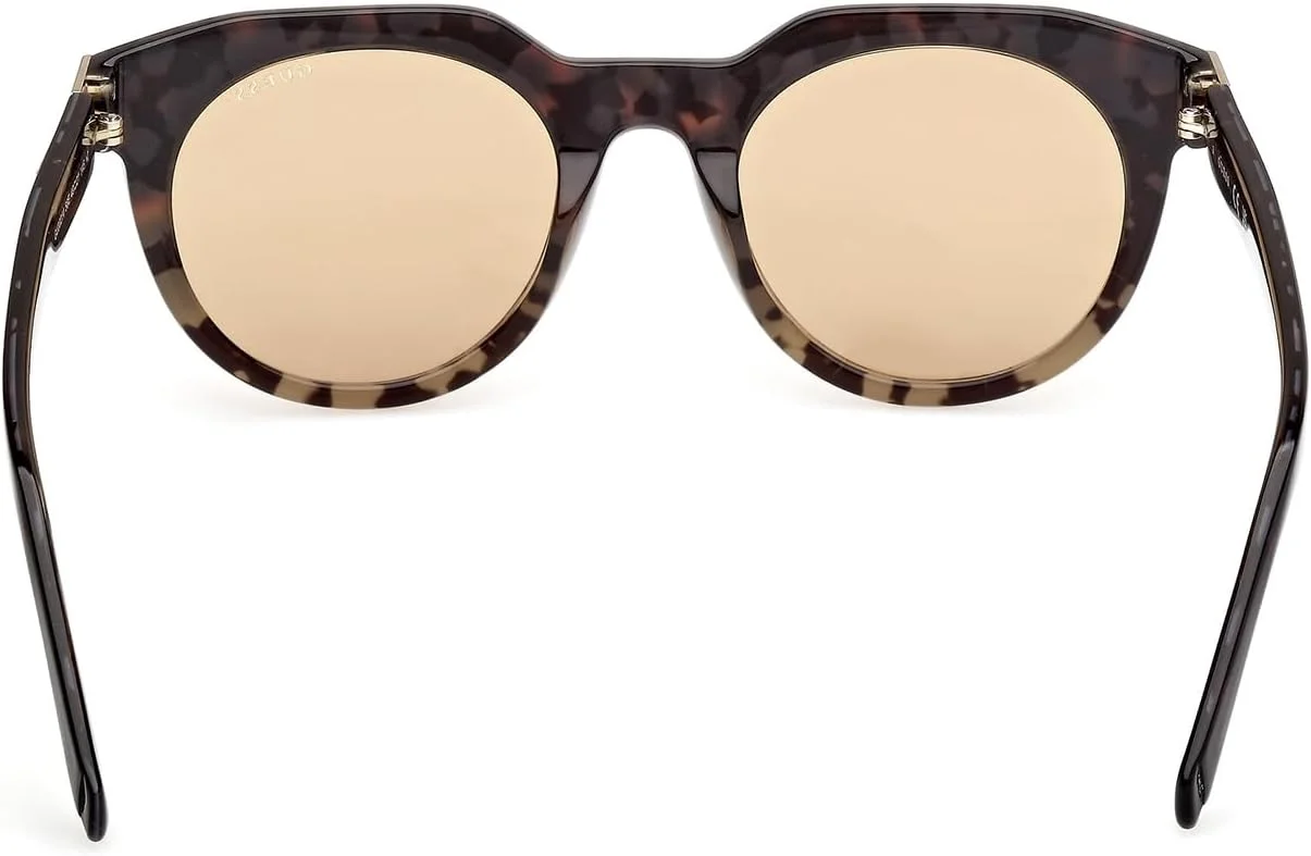 عینک آفتابی مردانه GUESS مدل NORMAL ROUND با فریم کامل، قهوه ای، سایز 49
