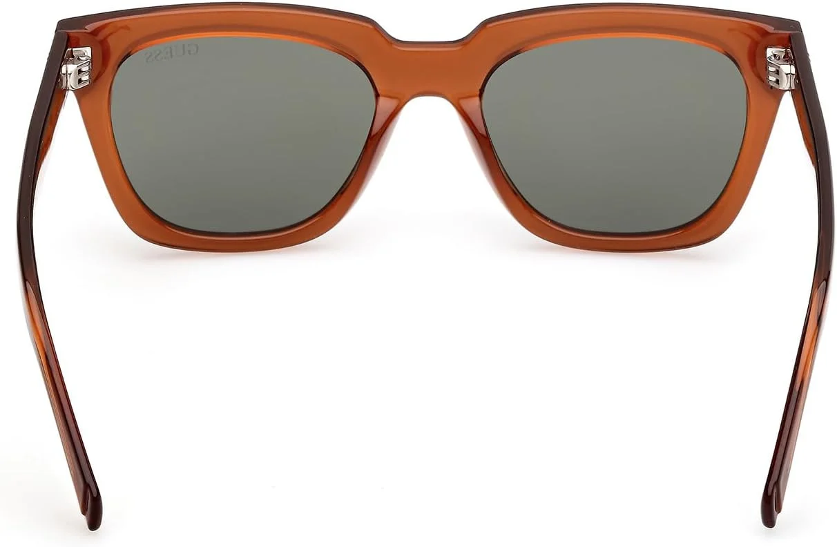 عینک آفتابی مردانه GUESS مدل NORMAL SQUARE با فریم کامل، قهوه ای، سایز 53