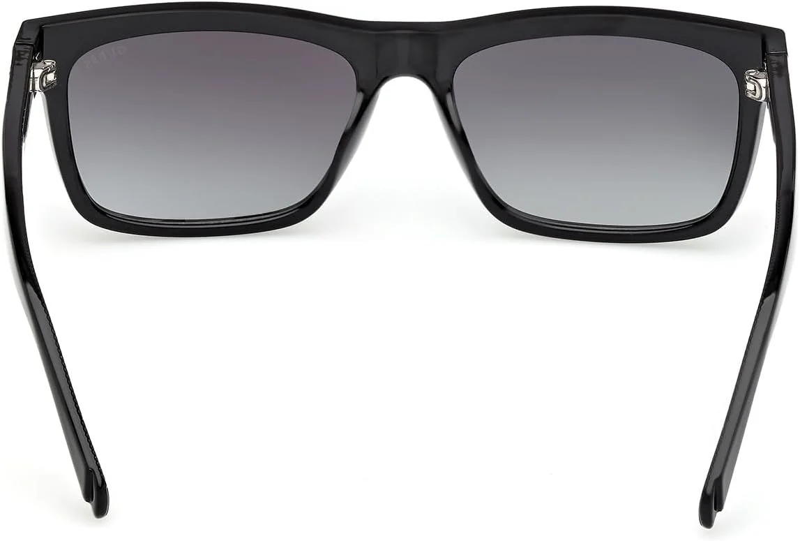 عینک آفتابی مردانه مستطیلی مشکی براق GUESS