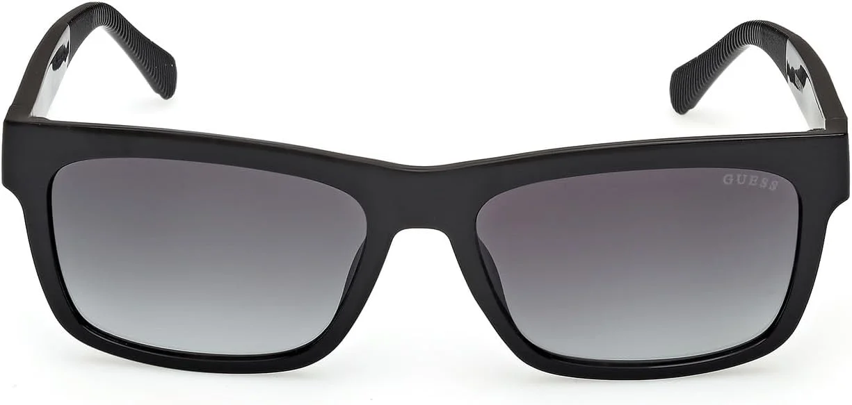 عینک آفتابی مردانه مستطیلی مشکی براق GUESS