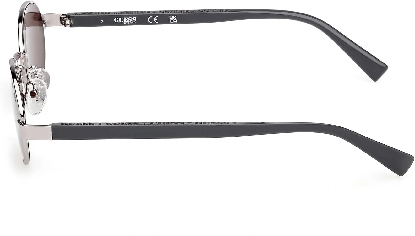 عینک آفتابی униsex فلزی براق خاکستری مدل Guess GU00232 08E سایز 54/20/145