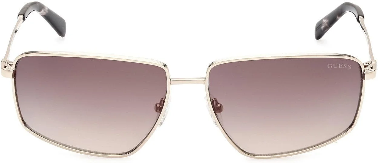 عینک آفتابی مردانه GUESS مدل GU00088 32G طلایی کم رنگ براق 62/15/145