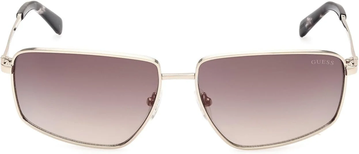 عینک آفتابی مردانه GUESS مدل GU00088 32G طلایی کم رنگ براق 62/15/145 عینک آفتابی مردانه GUESS مدل GU00088 32G طلایی کم رنگ براق 62/15/145