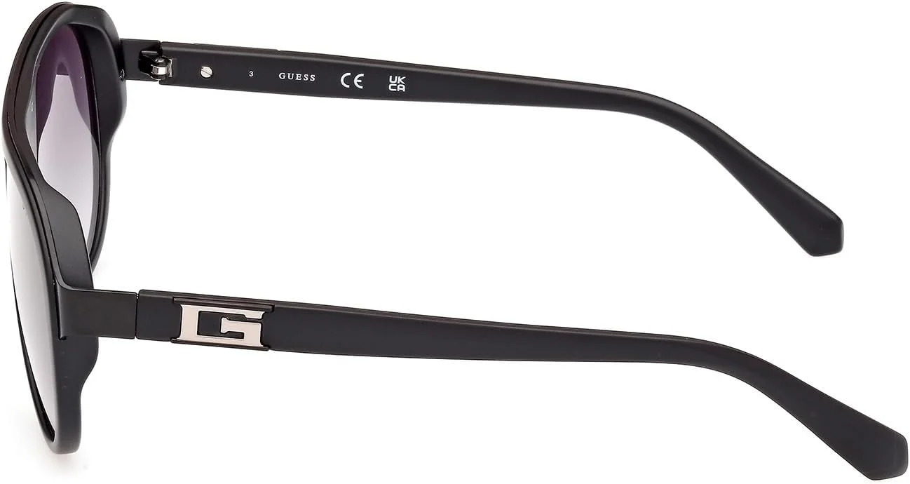 عینک آفتابی مردانه GUESS مدل GU0012502B60، مشکی مات، 60 میلی‌متر، محافظت در برابر اشعه UV