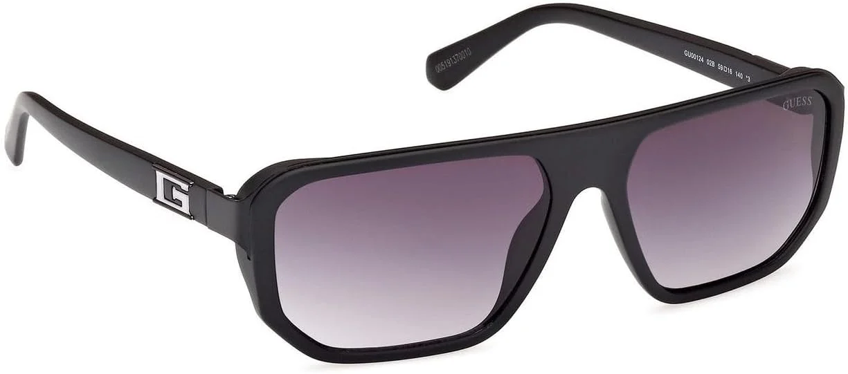 عینک آفتابی مردانه GUESS مدل GU0012402B59، مشکی مات، 59 میلی‌متر، محافظت در برابر اشعه UV