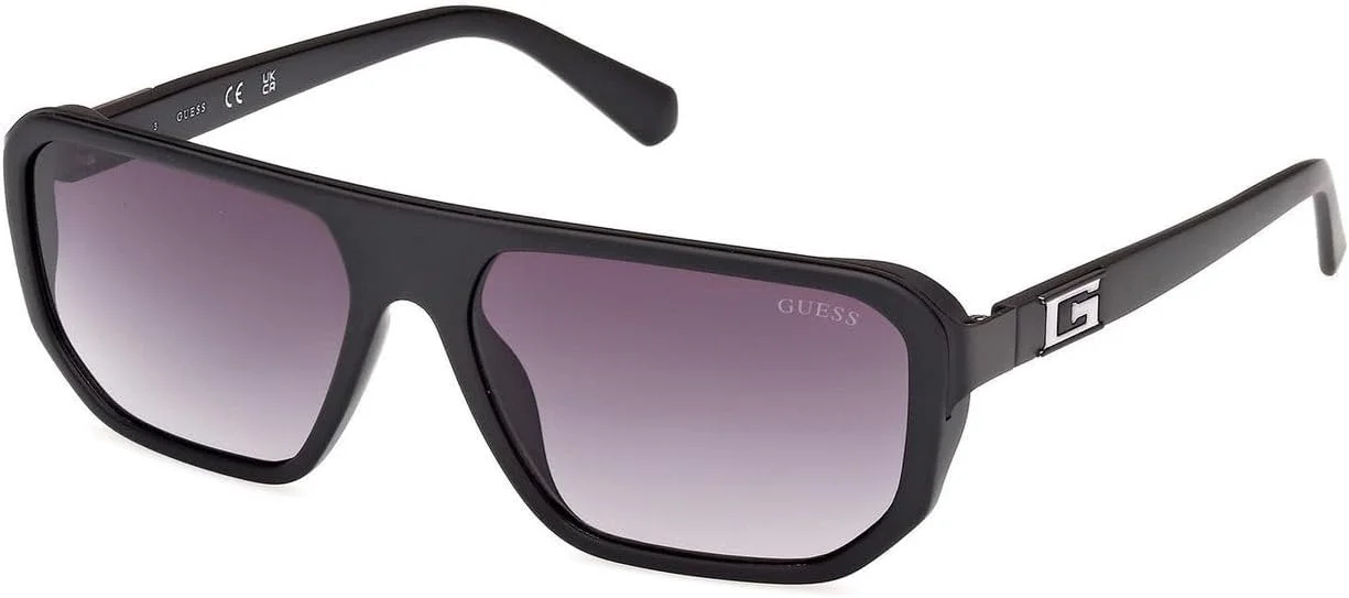 عینک آفتابی مردانه GUESS مدل GU0012402B59، مشکی مات، 59 میلی‌متر، محافظت در برابر اشعه UV